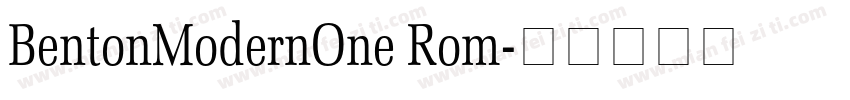 BentonModernOne Rom字体转换